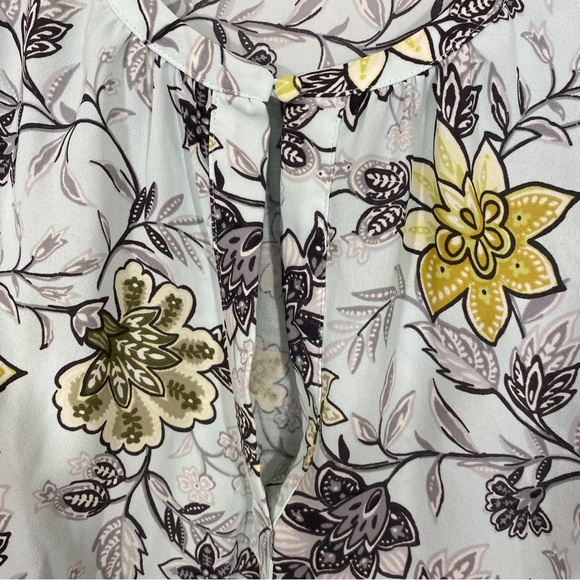 Loft Plus Womens Shirt 20/22 Floral Print Sleeveless Keyhole Neck Pullover Flowy - Picture 3 of 5